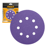 Ingco AKRS150102 Purple Sanding Sheet for Orbital Sander 150MM 10Pcs | Ingco by KHM Megatools Corp.